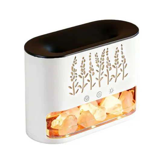 Diffusori di aromi e fragranze 250 ml illuminazione LED RGB vassoio sali cristallo - bianco