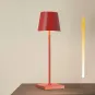Lampada da tavolo ricaricabile dimmerabile 5 W in metallo - rosso