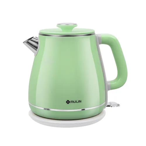 Bollitore Elettrico 1,8L Acciaio Inox 1800W Spegnimento Automatico Base 360° verde