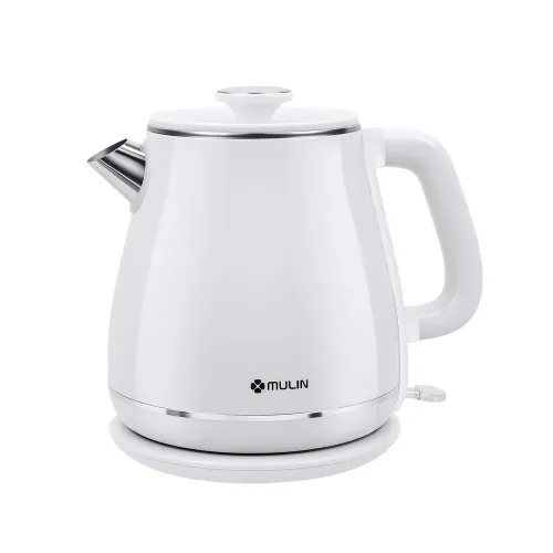 Bollitore Elettrico 1,8L Acciaio Inox 1800W Spegnimento Automatico Base 360° bianco