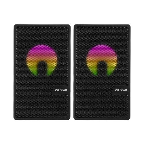 Compact USB 2.0 Computer Speakers Stereo Audio 4Ω Model CS68