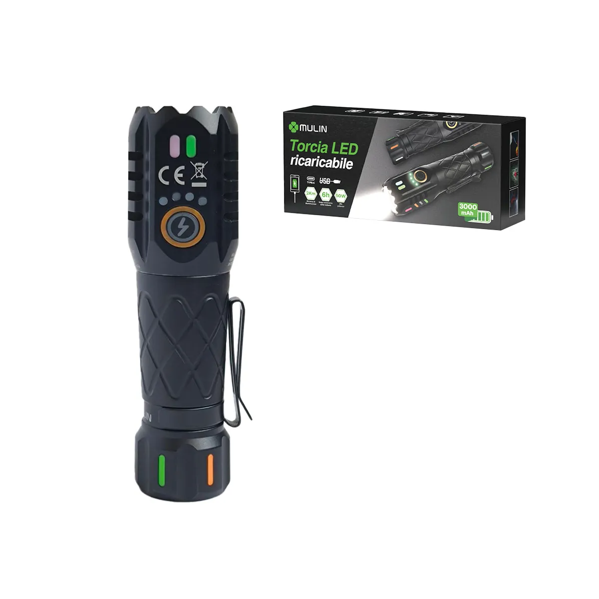 Linterna LED recargable