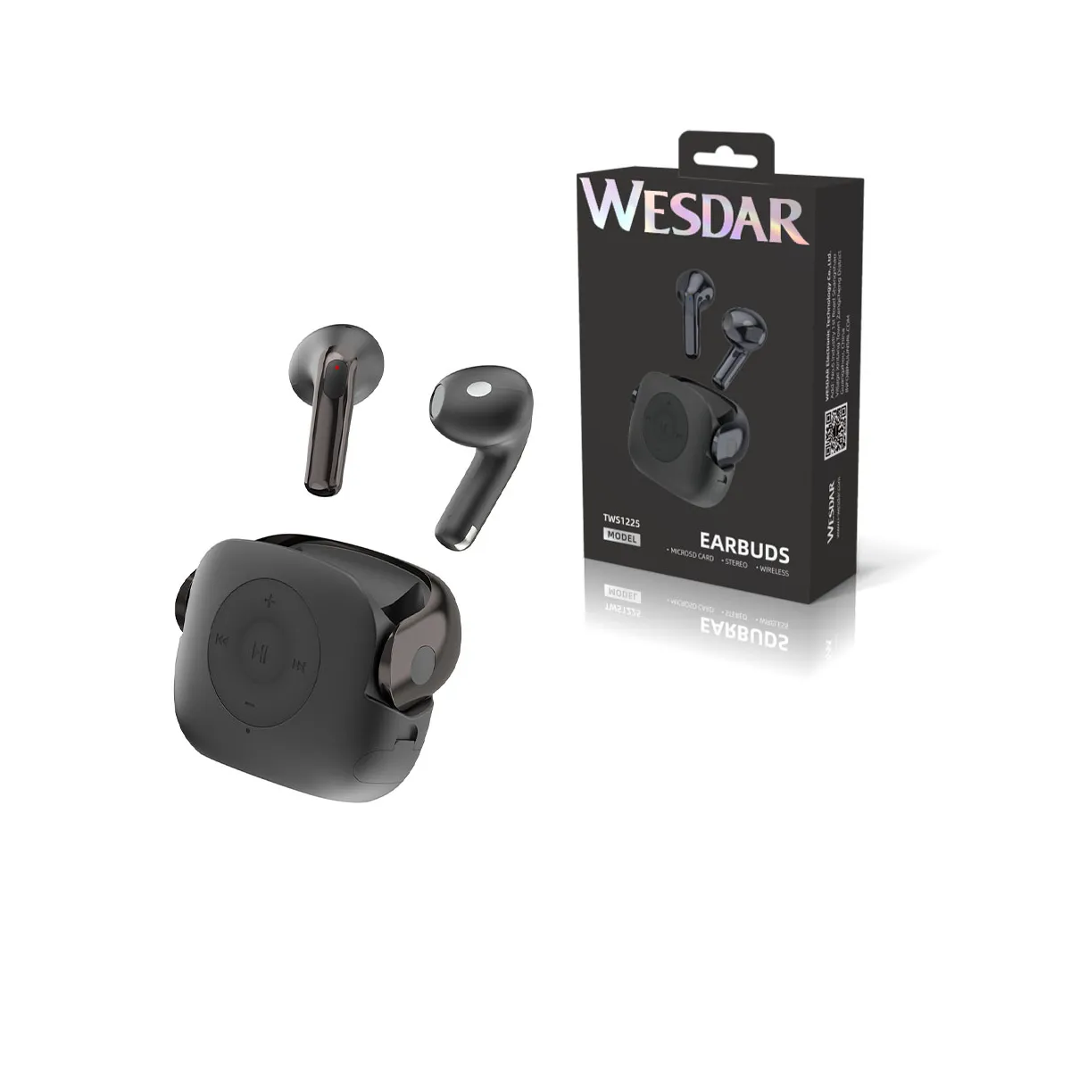 Auriculares True Wireless Bluetooth 6.0 con Estuche de Carga de 400mAh