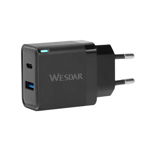 30W Type-C and USB-A Dual Port Fast Charger