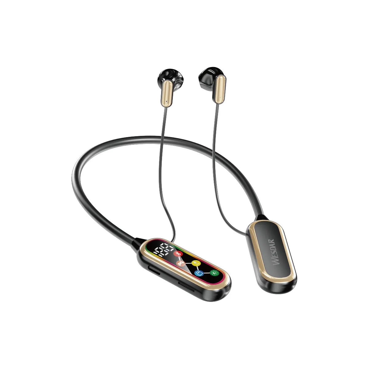 WESDAR K-153R Wireless Neckband Bluetooth Headphones with Microphone and 20-Hour Playtime