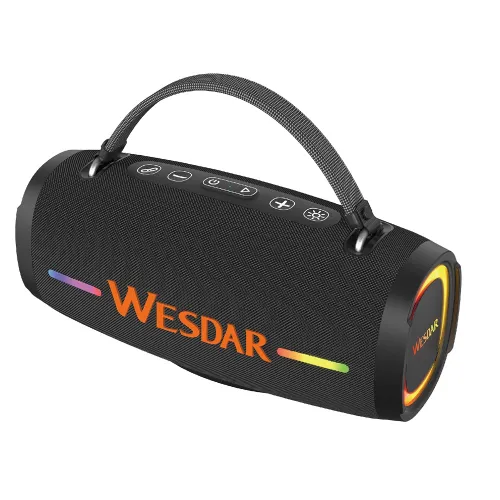 Enceinte Bluetooth Sans Fil RGB HiFi Stéréo avec Batterie 1500mAh et Son Puissant
