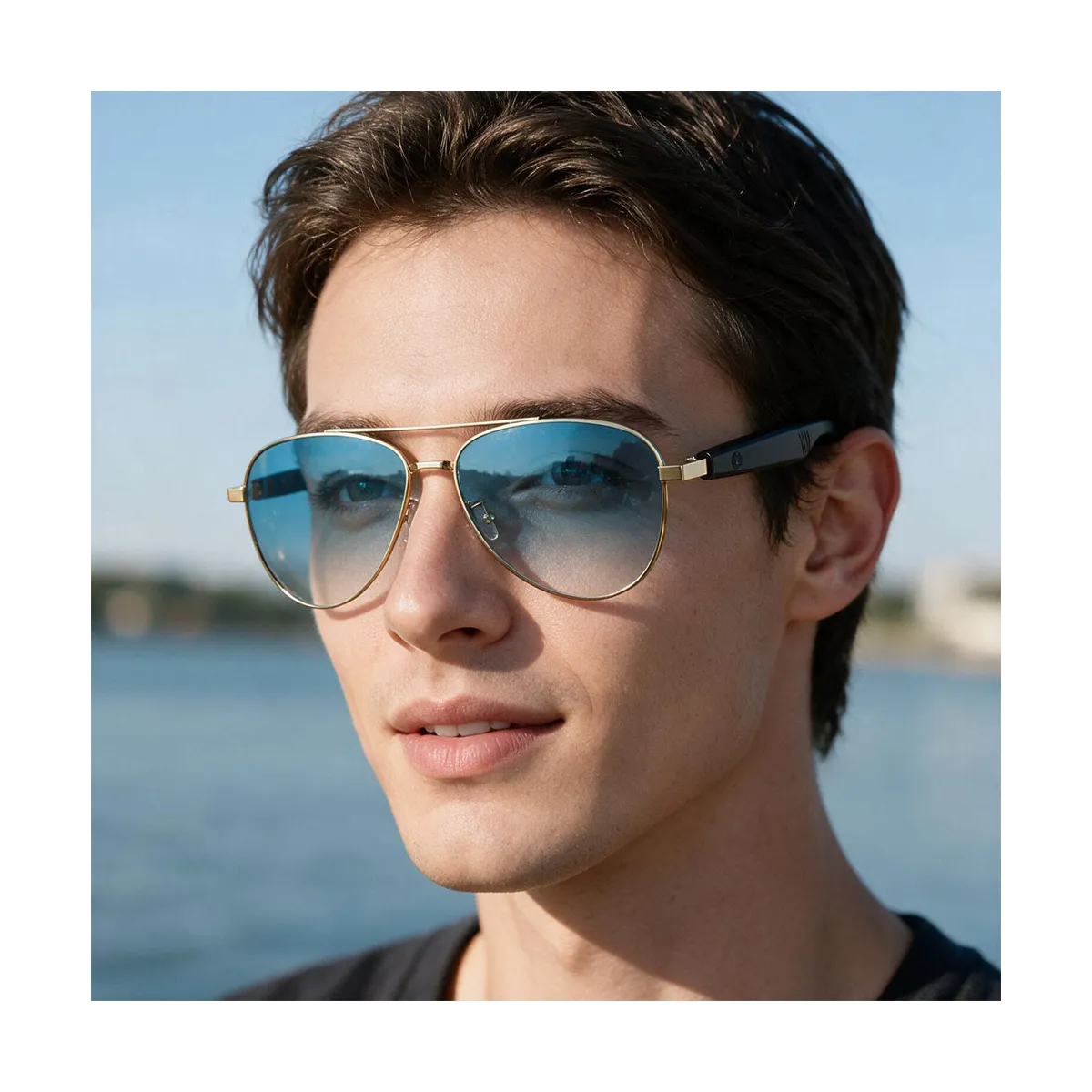 Smart Bluetooth 6.0 Glasses Built-in 30mW Speaker 7-Hour Battery Type-C