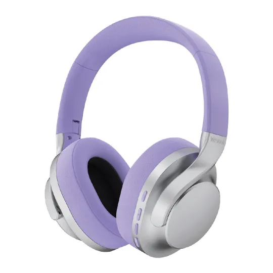 Cuffia audio BT 5.4 over ear 40 mW super bass padiglioni ripiegabili colore viola